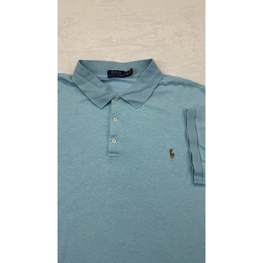 POLO Ralph Lauren polo shirt Blue 2XLT Men's 100% Cotton Classic Golf